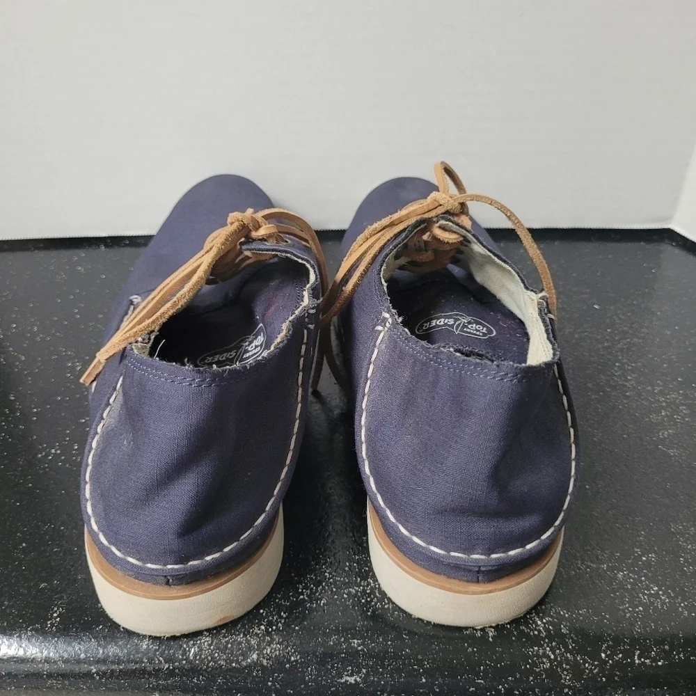 Sperry Topsider Blue Oxford Lace Up Shoes